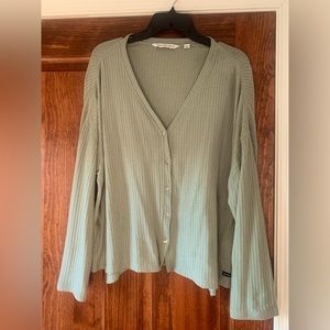 Calvin Klein Jeans Teal Waffle Knit Sweater